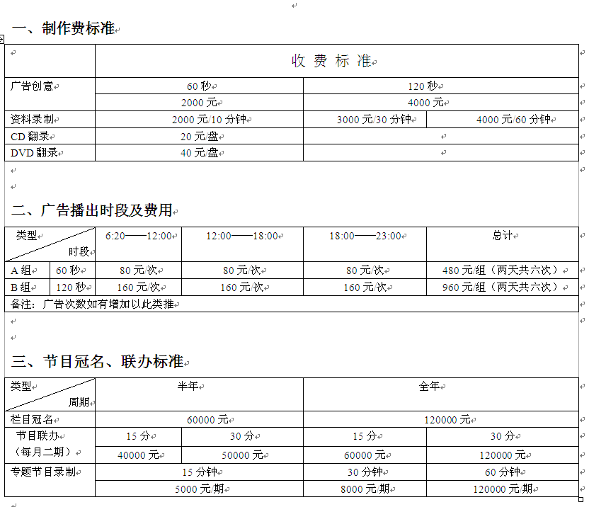 都江堰人民广播电台新闻综合（FM99.8）2015年广告价格