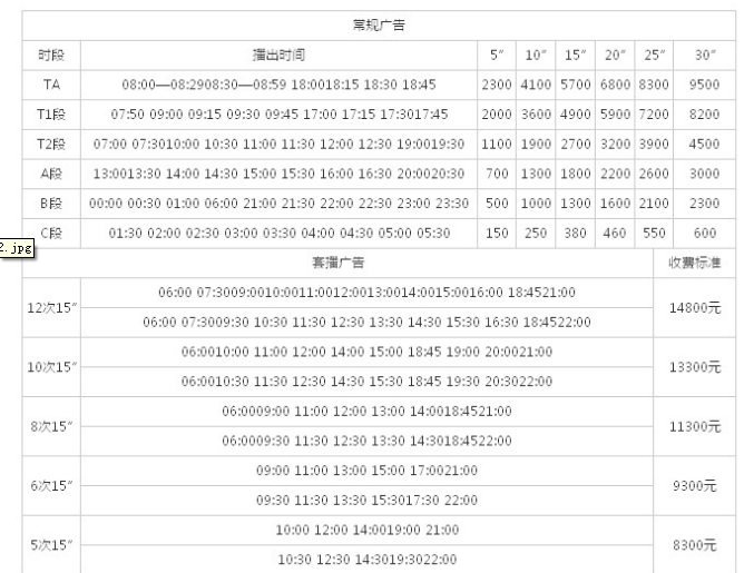 都江堰人民广播电台交通广播（FM91.4）2015年广告价格