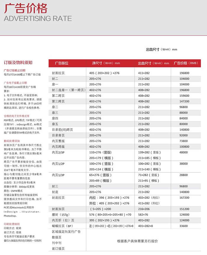 《经理人》杂志2019年广告价格