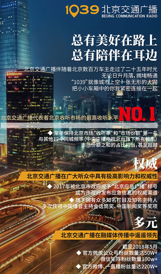 北京电台交通广播（FM103.9）2019年广告价格