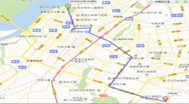 黑龙江省哈尔滨市101路黄金级别公交车车身广告 - 点位图