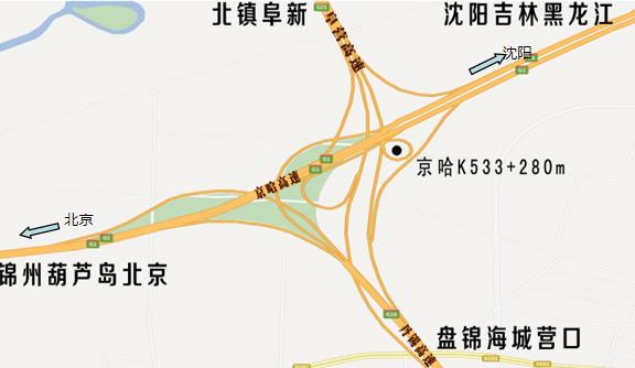 辽宁省沈阳市京沈高速533.28公里处﻿户外广告牌 - 点位图