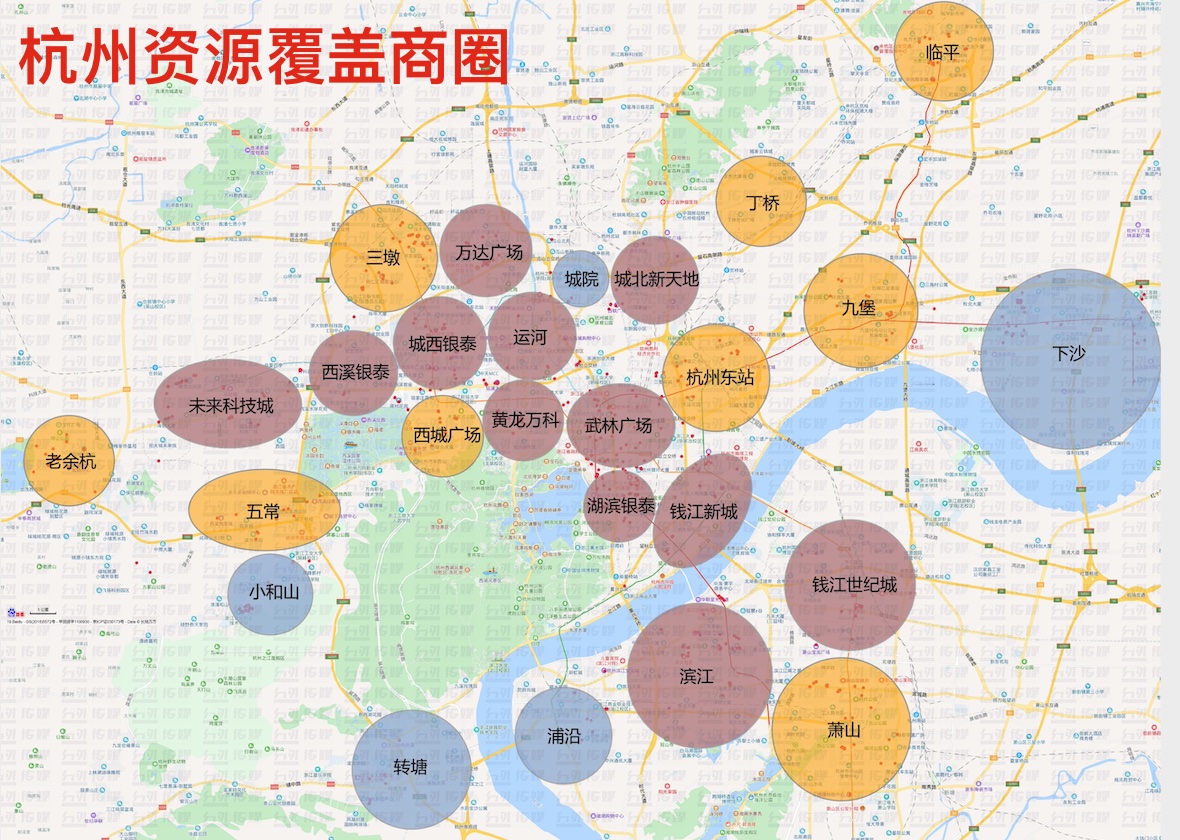 浙江杭州30万个白领用户办公室桌面广告位招商 - 点位图