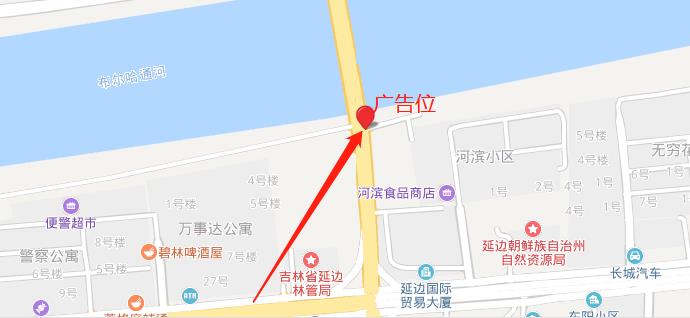 吉林省延边自治州延吉市延东桥户外大牌 - 点位图