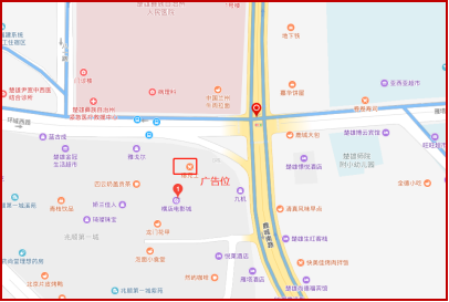 楚雄-伟业广场正墙LED屏 - 点位图