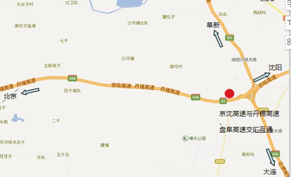 辽宁省沈阳市京沈高速514公里处户外单立柱广告 - 点位图