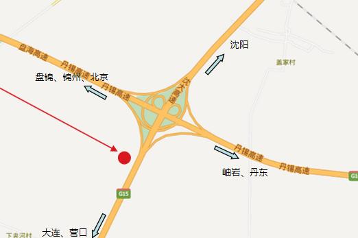 辽宁省沈阳市沈大高速鞍山段122km处户外单立柱广告 - 点位图