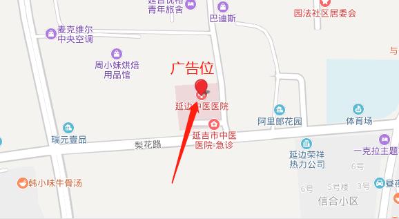 吉林省延边自治州延吉市新中医院户外大牌 - 点位图