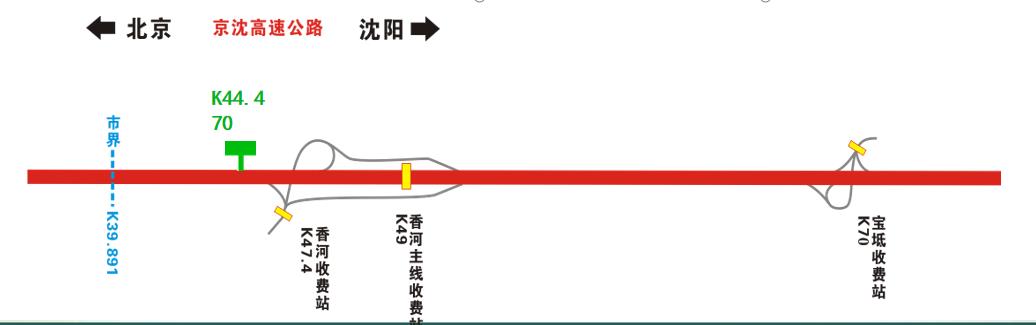 北京市京沈高速（香河段）进京k44.470处单立柱 - 点位图