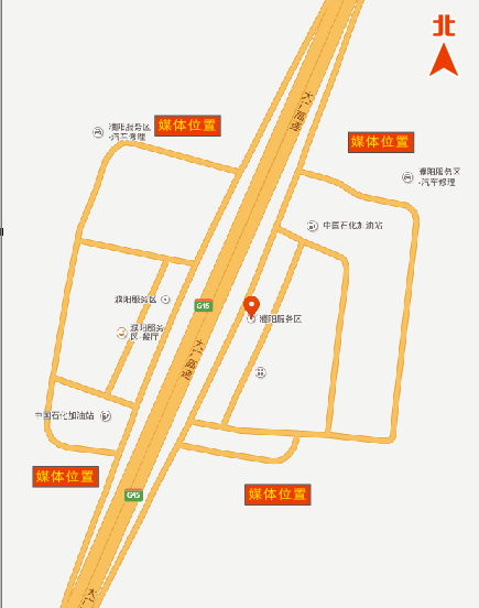 河南濮阳市清丰县大广高速省跨界西南角立柱广告 - 点位图