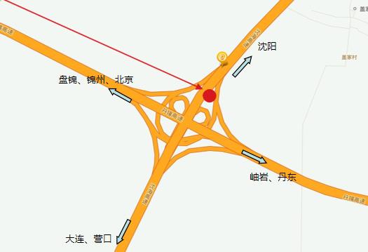 辽宁省沈阳市沈大高速鞍山段121km处户外大牌 - 点位图