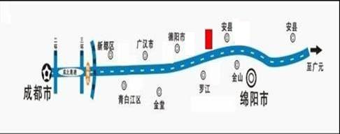 四川省德阳市成绵高速67km白马出口前户外大牌 - 点位图