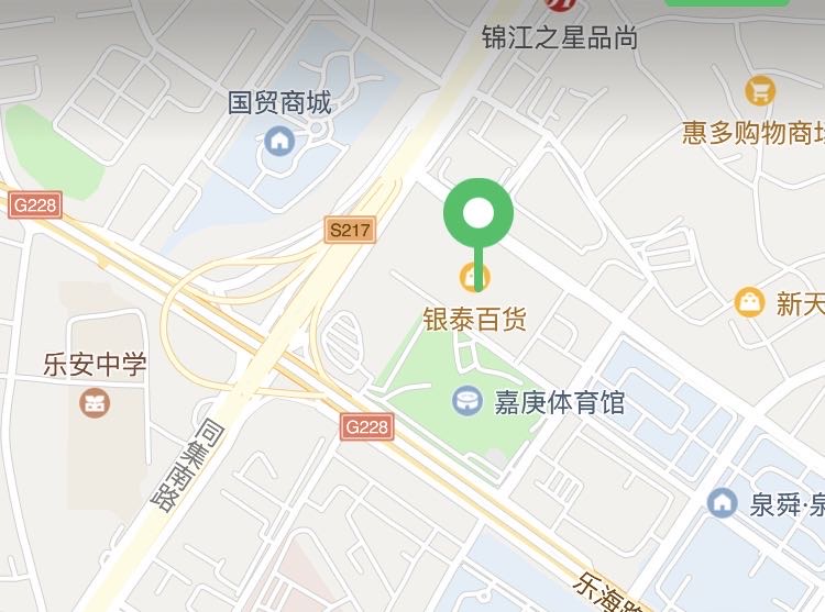 福建省厦门市集美区银泰百货商场室内LED屏 - 点位图