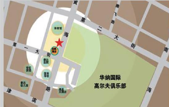 天津市滨海新区黄海路开发区俱乐部楼体户外广告牌 - 点位图