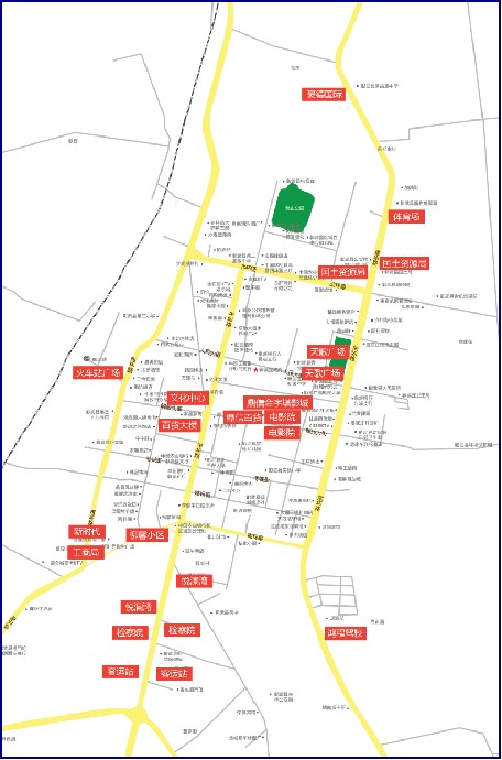 辽宁省阜新市彰武县城区公交候车亭灯箱广告 - 点位图