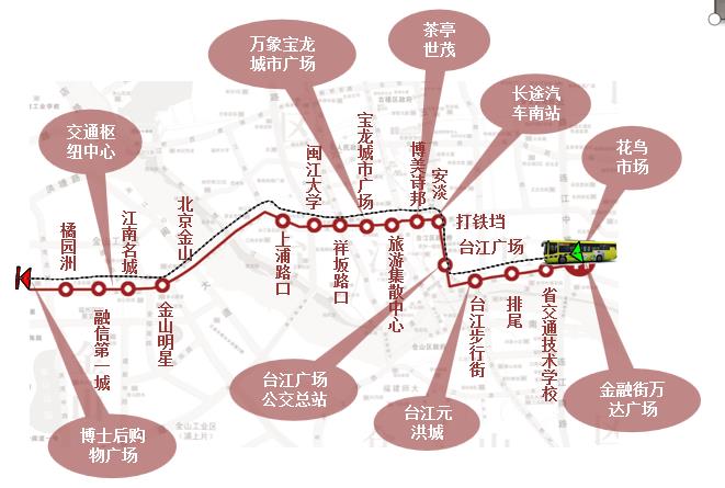 福建省福州市41路3A级公交车车身户外广告 - 点位图