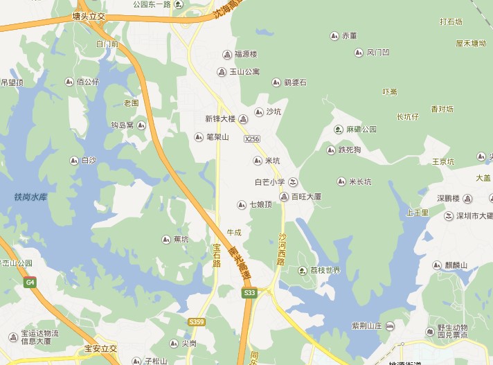 广东省深圳市南山区白芒检查站前沙河户外大牌 - 点位图