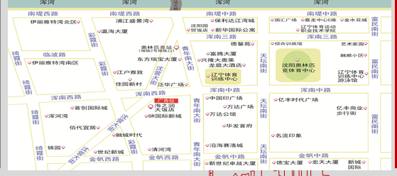 辽宁省沈阳市和平区海之润海鲜舫楼顶广告牌 - 点位图