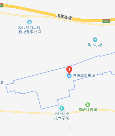 河南省洛阳市老城区机场候机楼前厅立柱广告 - 点位图