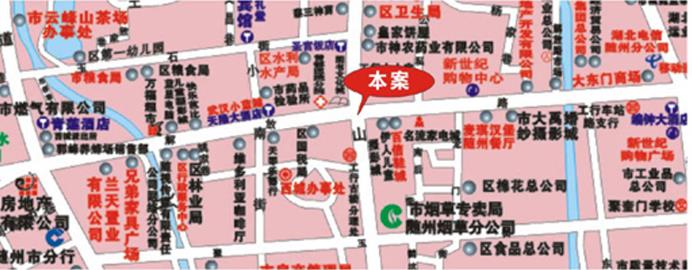 湖北省随州市曾都区水西门转盘处灯杆广告位 - 点位图