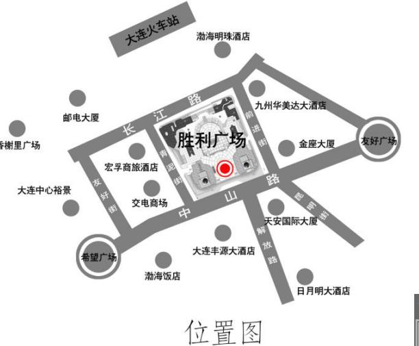 辽宁省大连市中山区胜利广场主入口LED显示屏 - 点位图