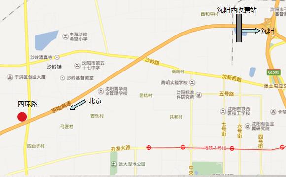 北京市京沈高速655km与四环交汇处﻿户外广告牌 - 点位图