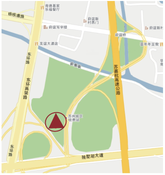 江苏苏州市古城区苏嘉杭城区收费站三面高炮广告牌 - 点位图