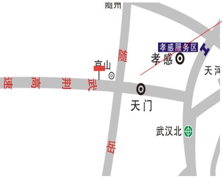 湖北省荆门市武荆高速京山南﻿户外广告牌 - 点位图