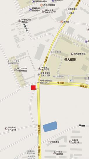 吉林省长春市南关区幸福街与市府南路户外大牌 - 点位图