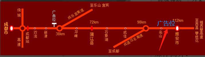 四川省雅安市成雅高速104公里名山户外大牌 - 点位图