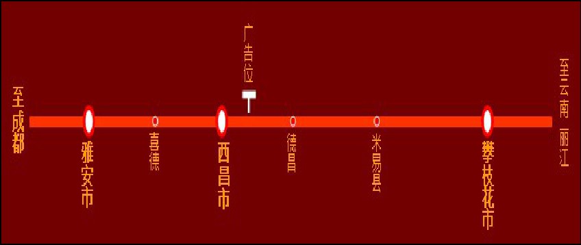 四川省西昌市西攀高速K10户外广告牌 - 点位图