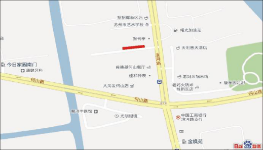 苏州市工业园区何山路大润发停车场落地看板广告牌 - 点位图