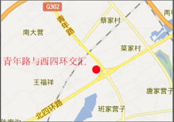吉林省长春市宽城区青年路与西四环交汇国道户外大牌 - 点位图