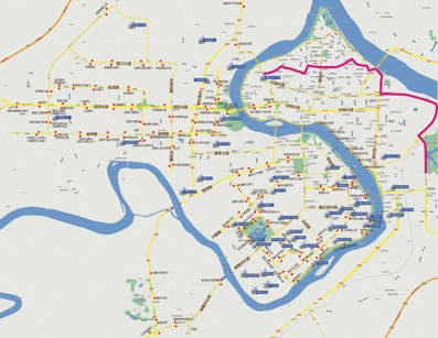 江西省赣州市7路BRT3A级公交车车身户外广告 - 点位图