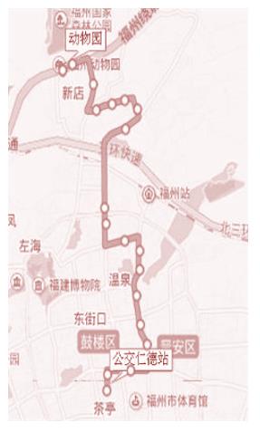 福建省福州市62路3A公交车车身户外广告 - 点位图