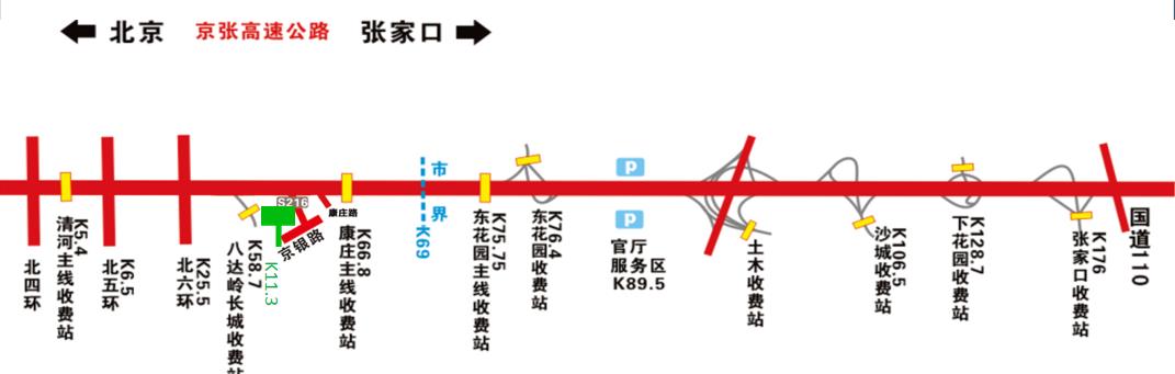 北京市京藏高速（北京段）出京K11.3处户外广告牌 - 点位图