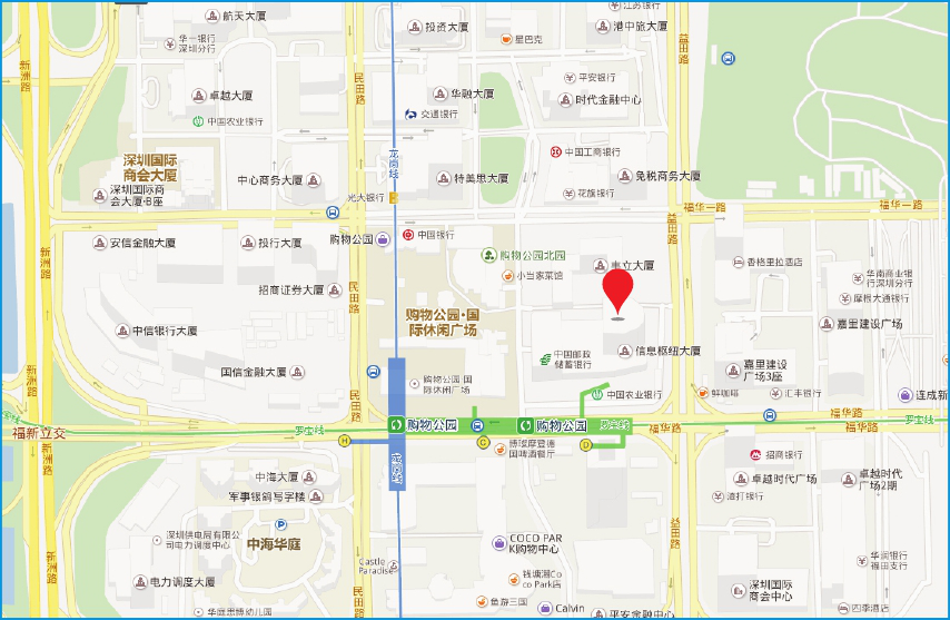 广东省深圳市福田区信息枢纽大厦LED户外大屏 - 点位图