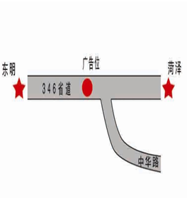 山东省菏泽市牡丹区东明省道收费站广告牌 - 点位图