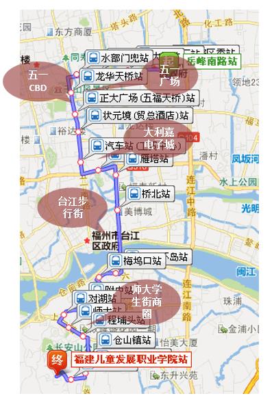 福建省福州市60路3A级公交车车身户外广告 - 点位图