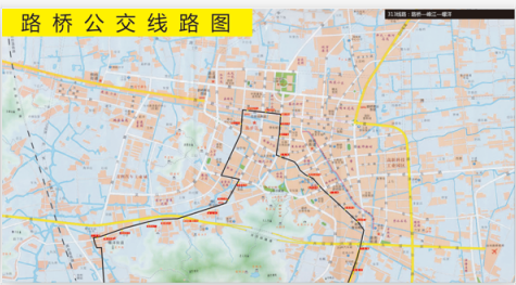 浙江省台州市路桥城区环线4A级313路公交车车身广告位 - 点位图