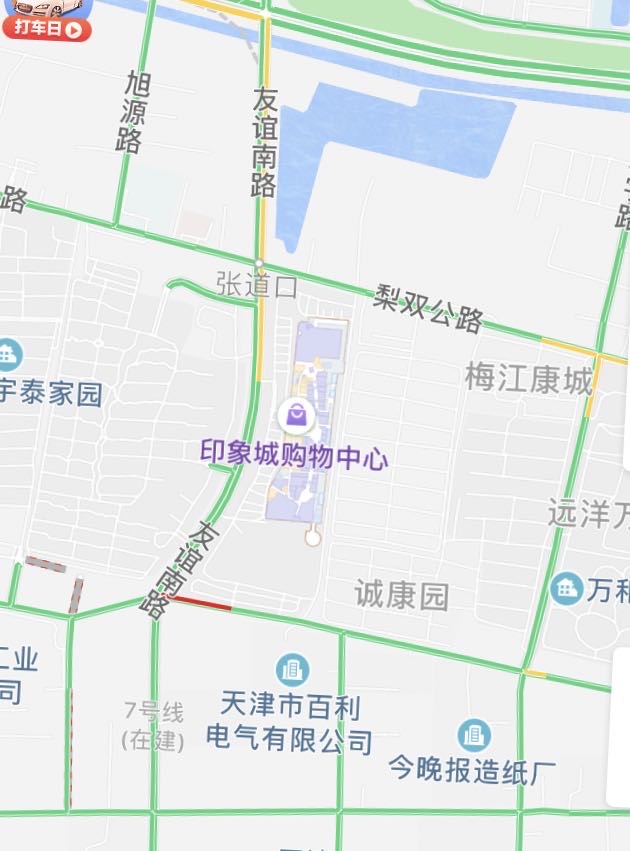 天津市西青区友谊南路印象购物中心LED屏 - 点位图