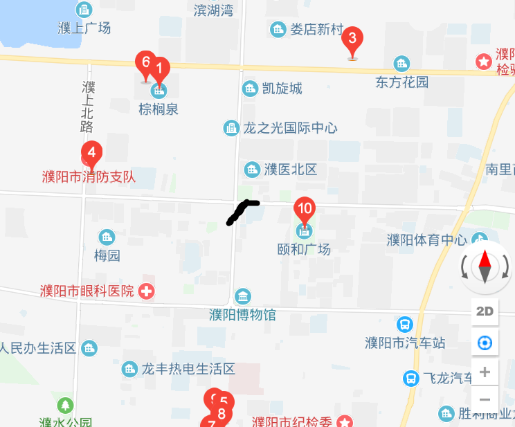 河南濮阳市华龙区中原路与开州大道交汇处西南角户外大牌 - 点位图