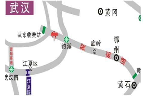 湖北省武汉市武黄高速k10+850处户外广告牌 - 点位图