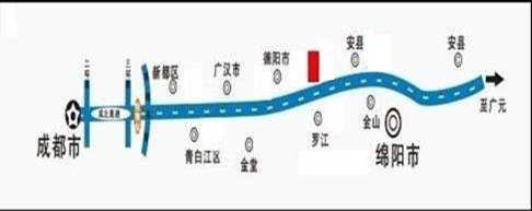 四川省德阳市成绵高速62km对牌户外大牌 - 点位图