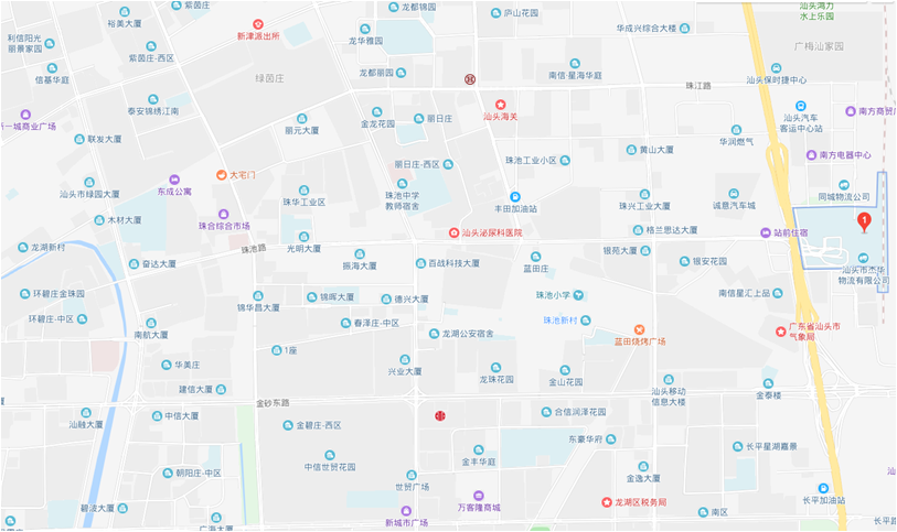 广东汕头市龙湖区高铁站站外出入口户外媒体 - 点位图