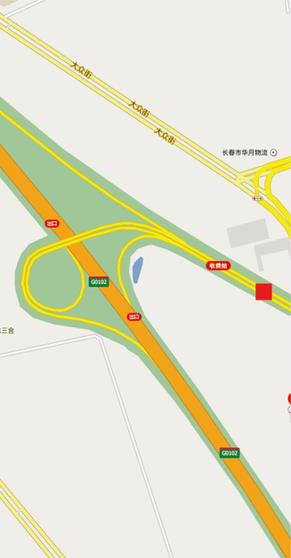 吉林省长春市绿园区汽车厂高速路口户外大牌 - 点位图