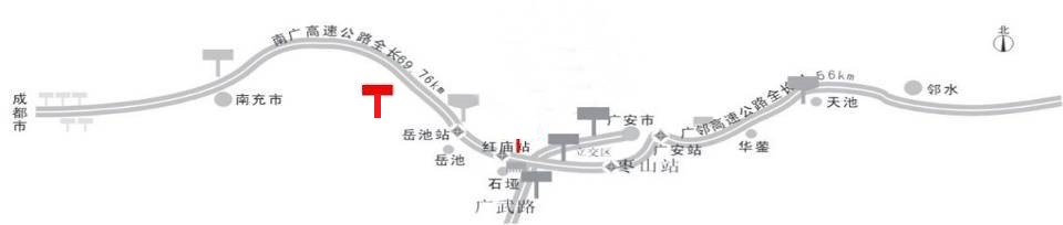 四川省成都市沪蓉高速南充至广安k235户外大牌 - 点位图