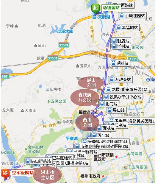 福建省福州市160路A级公交车车身户外广告 - 点位图