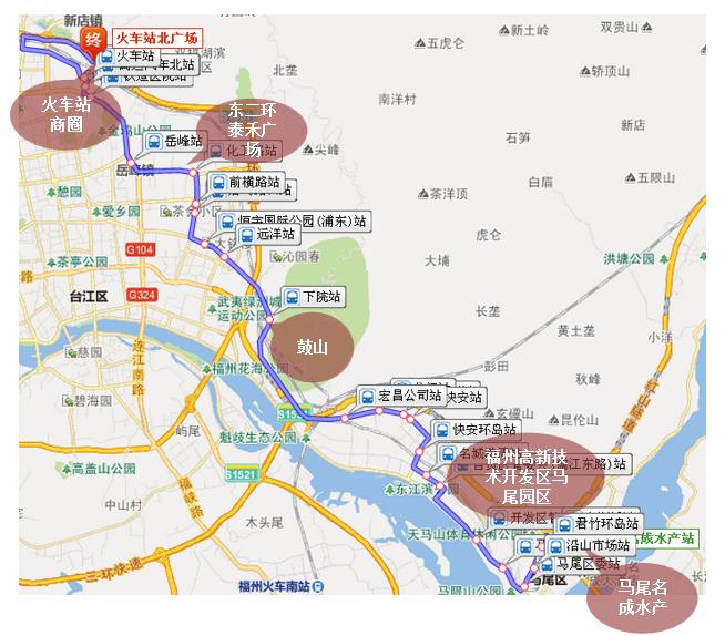 福建省福州市178路2A级公交车车身户外广告 - 点位图