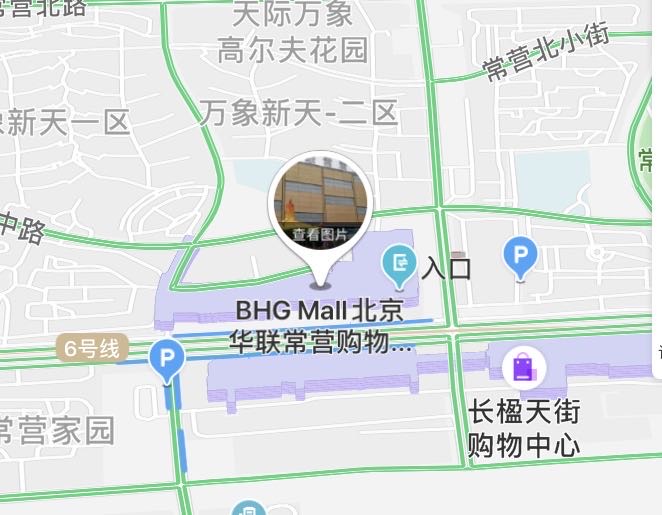 北京市朝阳区朝阳北路华联常营购物中心室内LED屏 - 点位图